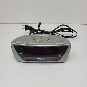 Timex T-110T Super Loud Digital Alarm Clock with 9V Battery Backup Tested Works
